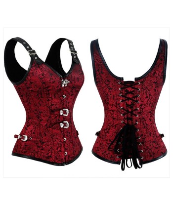 Corset Top Moderne rouge pas cheres