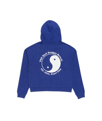 T&C Surf Designs Women OG Hooded Fleece- Porcelaine Blue pas cheres