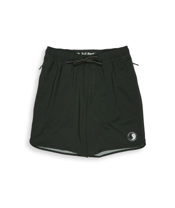 T&C Surf Designs Elastic-Scalop-19" Beach Short - Dark Military destockage