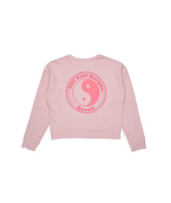 T&C Surf Designs Women YY Crew Sweat- Washed Rose shop