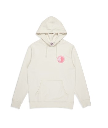 T&C Surf Designs Essential Hooded Fleece Off White Pink Logo offre 