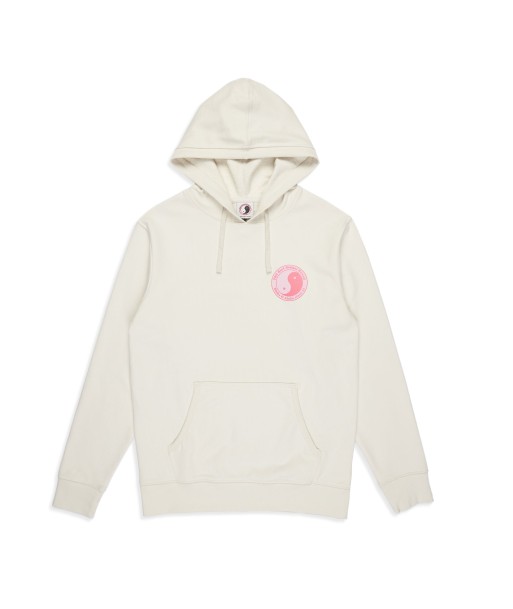 T&C Surf Designs Essential Hooded Fleece Off White Pink Logo offre 