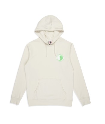 T&C Surf Designs Essential Hooded Fleece Off White Green Logo solde