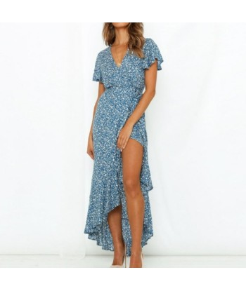 Robe Longue Fleurie Bleue Profitez des Offres !