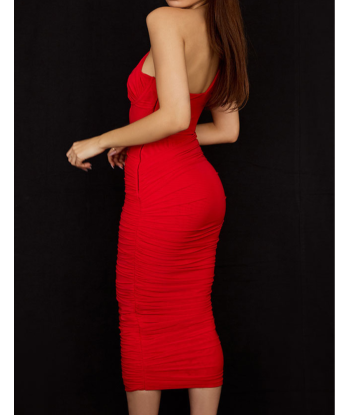 Robe Corset Midi Rouge le concept de la Pate a emporter 