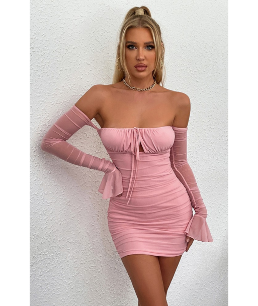 Robe corset rose poudré Economisez 