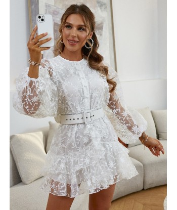 Robe Fleurie Manche Bouffante Mariage 50% de réduction en Octobre 2024