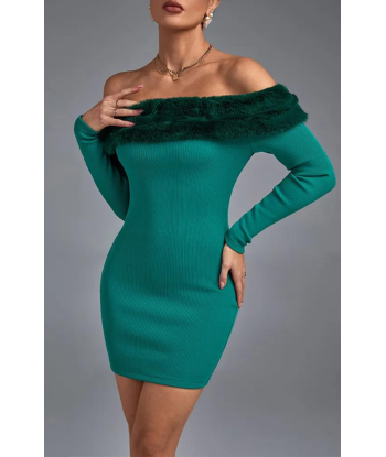 Robe Bustier Courte évasée verte Véritable concentré