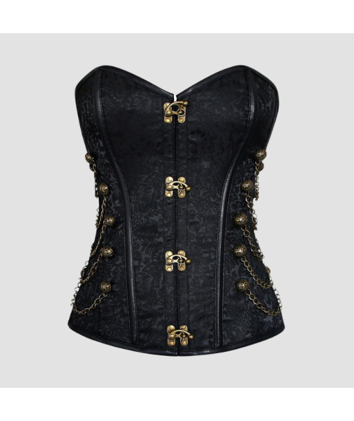 Corset femme steampunk noir solde