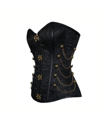 Corset femme steampunk noir solde