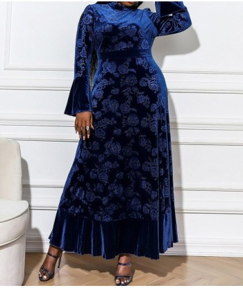 Robe Grande Taille Fleurie Bleue s'inspire de l'anatomie humaine