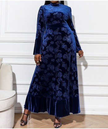 Robe Grande Taille Fleurie Bleue s'inspire de l'anatomie humaine