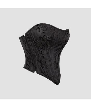 Corset femme noir à lacet en linge