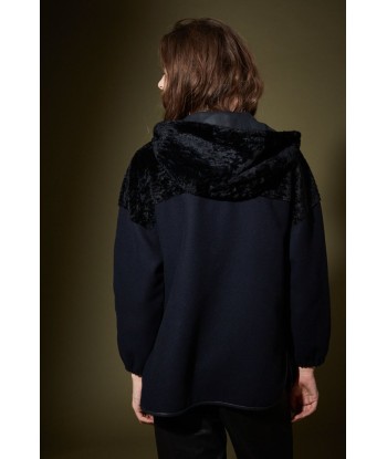 ventcouvert parka drap de laine et peau mouton navy plus qu'un jeu 