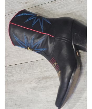 lola cruz  bottes noires style santiag les ctes