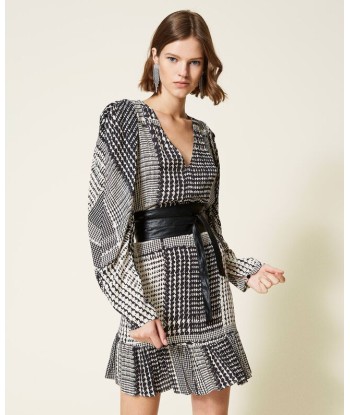 twinset robe bicolor black & snow le concept de la Pate a emporter 