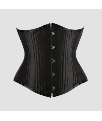 Corset underbust satin noir la chaussure