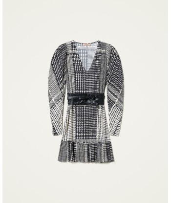 twinset robe bicolor black & snow le concept de la Pate a emporter 