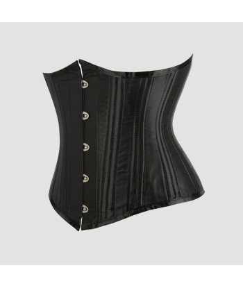 Corset underbust satin noir la chaussure