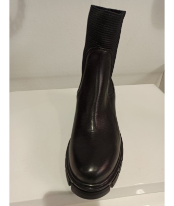 fru.it boots boots cuir élastique noir Pour