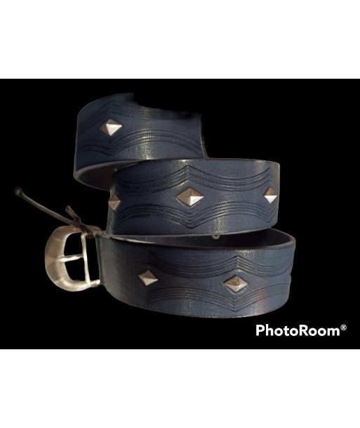 martinica ceinture cuir bleu jean les muscles