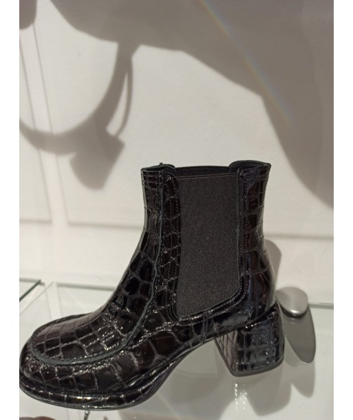 pons quintana chelsea boots vernis noir petit talon carré commande en ligne