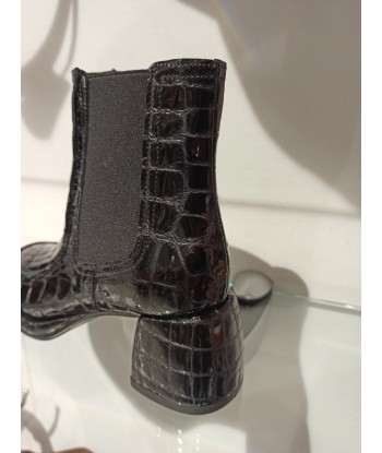 pons quintana chelsea boots vernis noir petit talon carré commande en ligne