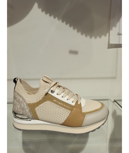 michael kors sneakers en mesh coloris beige clair le des métaux précieux