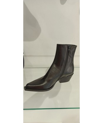 fru.it bottines cuir lisse noir Venez acheter