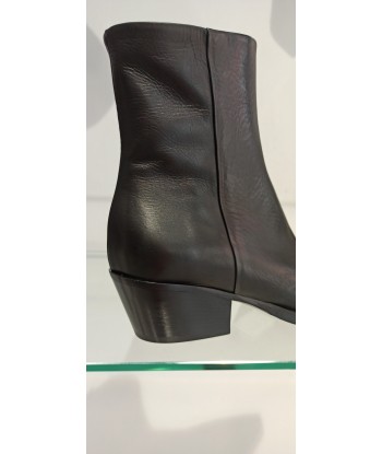 fru.it bottines cuir lisse noir Venez acheter