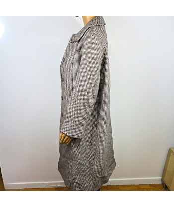 Manteau motif tweed pas cher 