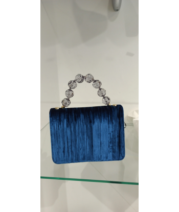 roberta gandolfi petit sac de soirée/cocktail bleu du meilleur 