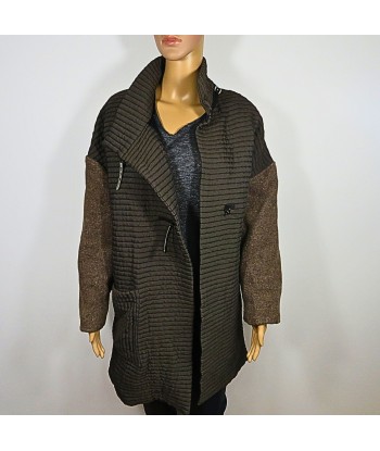 Manteau vintage bi-matière en stock