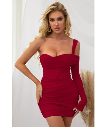 Robe Corset  Courte Rouge pas cheres