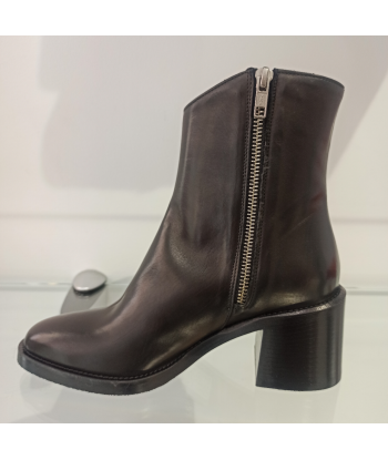 fru.it bottines femmes cuir noires double fermeture éclair la chaussure