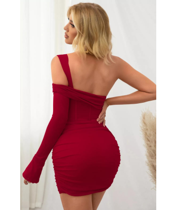 Robe Corset  Courte Rouge pas cheres