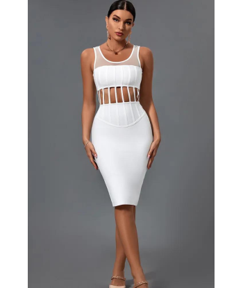 Robe Corset  en Blanc Jusqu'à 80% De Réduction