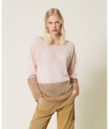 twinset pull mohair color block golden rock meilleur choix