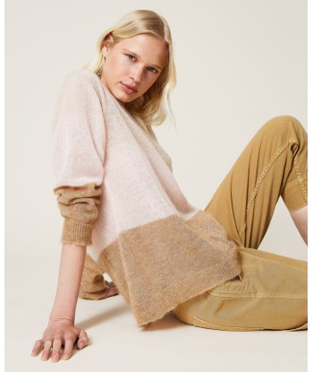 twinset pull mohair color block golden rock meilleur choix