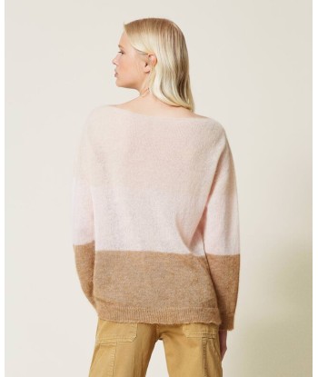 twinset pull mohair color block golden rock meilleur choix