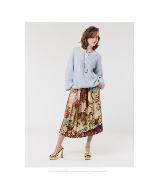 me 369 jupe Vanessa Printed Oriental Midi Skirt online