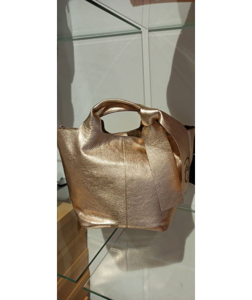 roberta gandolfi sac a main femme cuir cuivre rosé ou a consommer sur place