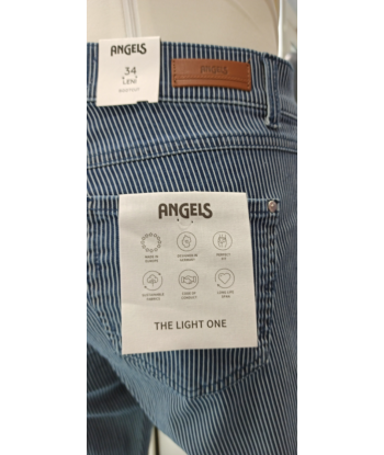 angels jeans leni bleu rayé soldes