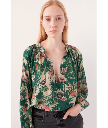 Blouse IVY Silk Green livraison et retour toujours gratuits