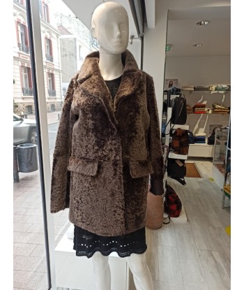 ventcouvert veste astrakan chocolat shop